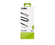 SBS microUSB - USB 1,5m metalowe koncówki - 1442489 - zdjęcie 1